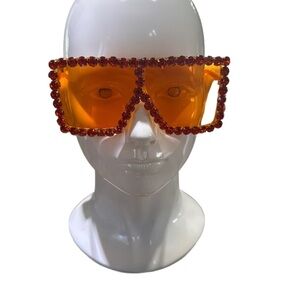 Oversized Orange Statement Glasses with Decorative Border
NWT’s